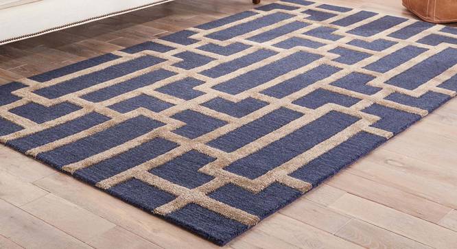 Maqdoor Hand Tufted Carpet (122 x 183 cm  (48" x 72") Carpet Size, Dark Grey) by Urban Ladder - Front View Design 1 - 328889