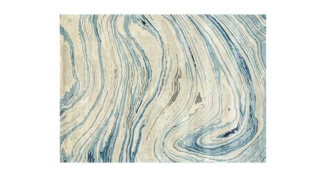 Musavvari Hand Tufted Carpet (Milky Blue, 91 x 305 cm (36" x 120") Carpet Size) by Urban Ladder - Cross View Design 1 - 328894