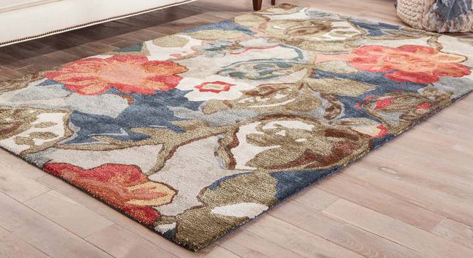 Resham Hand Tufted Carpet (Indigo, 244 x 305 cm  (96" x 120") Carpet Size) by Urban Ladder - Front View Design 1 - 329016
