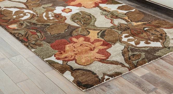 Resham Hand Tufted Carpet (107 x 168 cm  (42" x 66") Carpet Size, White Ice) by Urban Ladder - Front View Design 1 - 329020