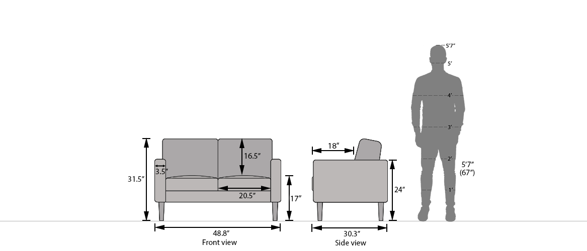 Liverpool Sofa (Blue) Urban Ladder