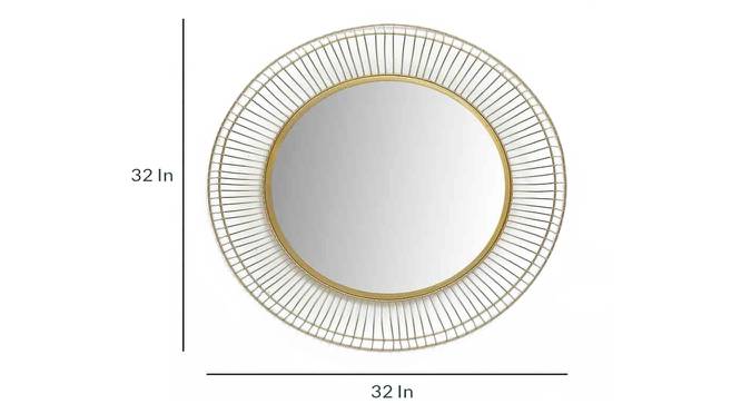 Leo Round Wall Mirror (Gold) by Urban Ladder - Cross View Design 1 - 329210