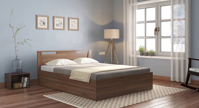 Pavis Storage Bed (Queen Bed Size, Box Storage Type, Classic Walnut Finish) by Urban Ladder - Full View Design 1 - 329387