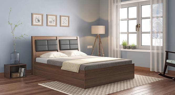 Pico Bed (Queen Bed Size, Classic Walnut Finish) by Urban Ladder - Full View Design 1 - 329390