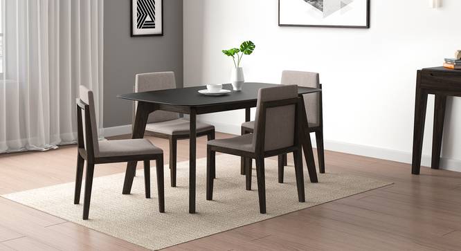Galaxy Granite Top 4 Seater Dining Table (American Walnut Finish) by Urban Ladder - Full View Design 1 - 329826
