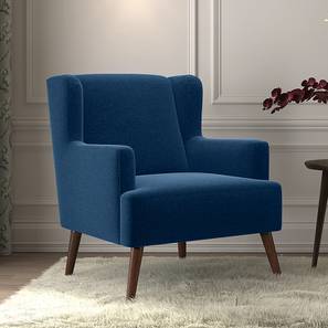 Wing Lounge Chairs Design Brando Lounge Chair in Cobalt Fabric