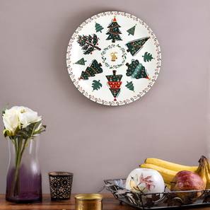 Christmas Home Decor Design Multi Coloured Ceramic Wall Plate