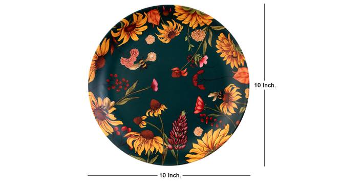 Bliss Green Wall Plate by Urban Ladder - Cross View Design 1 - 330028