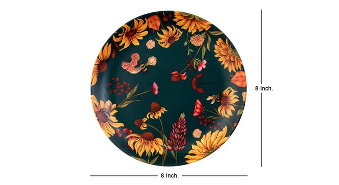 Bliss Green Wall Plate by Urban Ladder - Cross View Design 1 - 330031
