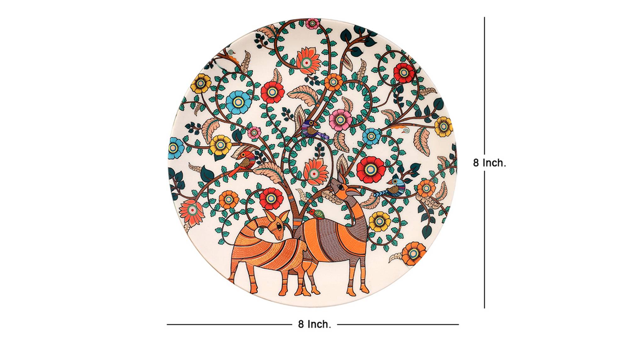 Multi Coloured Ceramic Wall Plate Urban Ladder