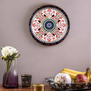 Home Decor In Hoskote Design Multi Coloured Ceramic Wall Plate