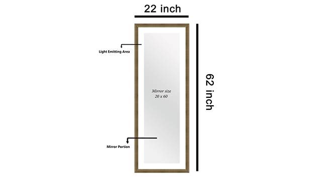 Florian Bathroom Mirror (Beige) by Urban Ladder - Front View Design 1 - 330346