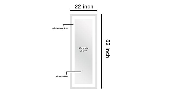 Finola Bathroom Mirror (White) by Urban Ladder - Front View Design 1 - 330349