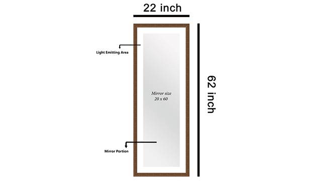 Evander Bathroom Mirror (Brown) by Urban Ladder - Front View Design 1 - 330355