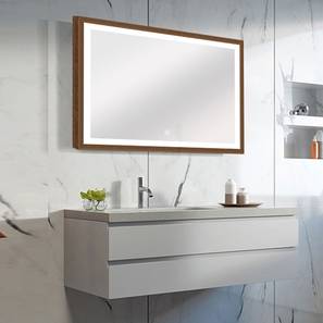Bathroom Accessories In Bangalore Design Brown Synthetic Fiber Inches Bathroom Mirror