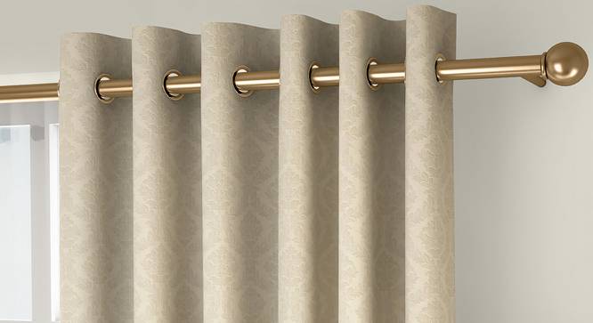 Pulse Door Curtains - Set Of 2 (Cream, 71 x 213 cm (28"x84")  Curtain Size, American Pleat) by Urban Ladder - Front View Design 1 - 330704