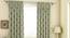 Taj Window Curtains - Set Of 2 (Green, 71 x 152 cm (28"x60") Curtain Size, American Pleat) by Urban Ladder - Front View Design 1 - 330904
