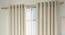 Pulse Window Curtains - Set Of 2 (Cream, 132 x 152 cm  (52" x 60") Curtain Size, Eyelet Pleat) by Urban Ladder - Front View Design 1 - 330945