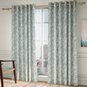 Window Curtains In Bangalore Design Turquoise Poly Cotton Window Curtain