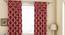 Taj Door Curtains - Set Of 2 (Brick Red, 71 x 213 cm (28"x84")  Curtain Size, American Pleat) by Urban Ladder - Design 1 Full View - 331077