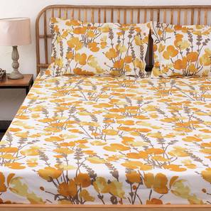 Bedsheets Design Himalayan Poppies Bedsheet Set (Yellow, Single Size, Regular Bedsheet Type)