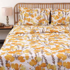 Himalayan poppies quilt double yellow lp