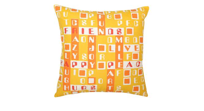 Varna Cushion Cover (Orange, 41 x 41 cm  (16" X 16") Cushion Size) by Urban Ladder - Design 1 Details - 331591
