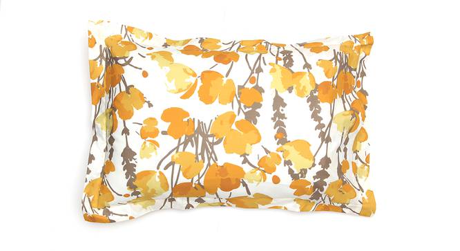 Himalayan Poppies Cushion Cover (Yellow, 30 x 46 cm  (12" X 18") Cushion Size) by Urban Ladder - Design 1 Details - 331609