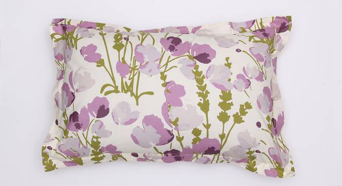 Himalayan Poppies Cushion Cover (Purple, 30 x 46 cm  (12" X 18") Cushion Size) by Urban Ladder - Design 1 Details - 331612