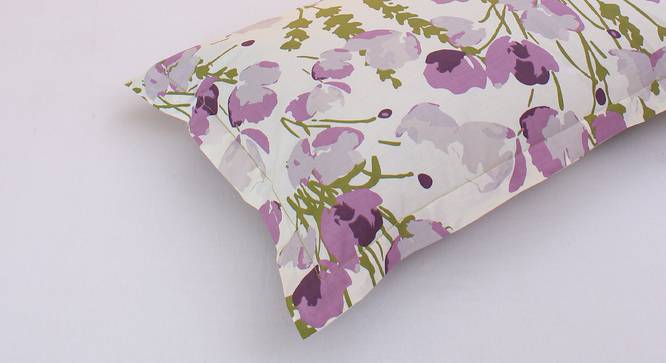 Himalayan Poppies Cushion Cover (Purple, 30 x 46 cm  (12" X 18") Cushion Size) by Urban Ladder - Front View Design 1 - 331613