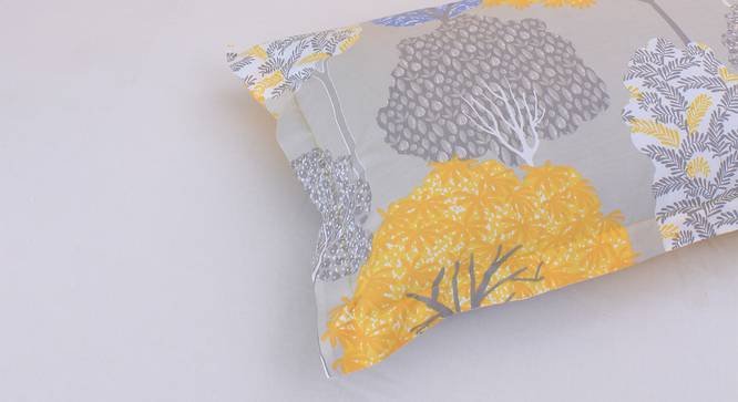 Saptaparni Cushion Cover (Yellow, 30 x 46 cm  (12" X 18") Cushion Size) by Urban Ladder - Design 1 Details - 331615