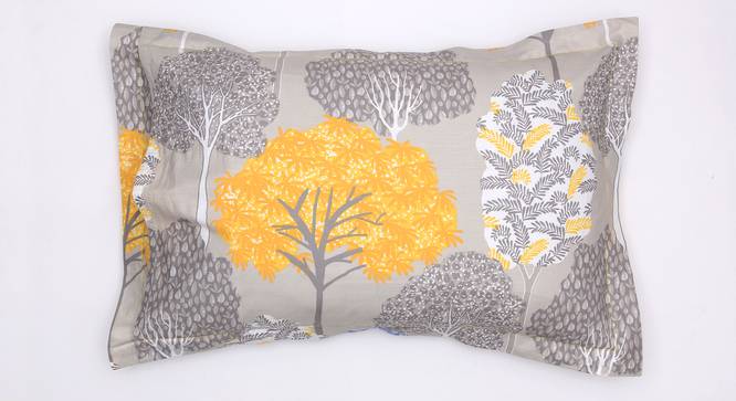 Saptaparni Cushion Cover (Yellow, 30 x 46 cm  (12" X 18") Cushion Size) by Urban Ladder - Front View Design 1 - 331616