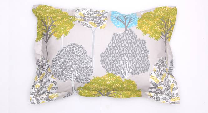 Saptaparni Cushion Cover (Green, 30 x 46 cm  (12" X 18") Cushion Size) by Urban Ladder - Front View Design 1 - 331619
