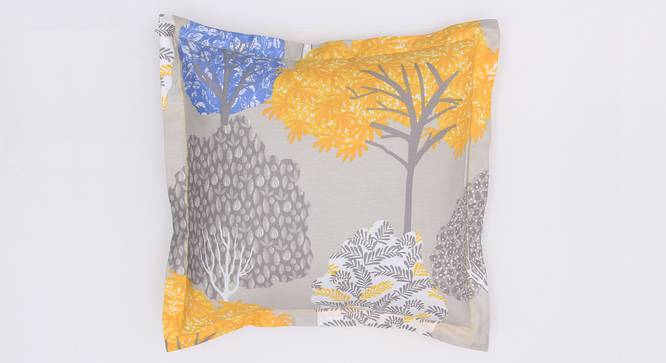 Saptaparni Cushion Cover (Yellow, 41 x 41 cm  (16" X 16") Cushion Size) by Urban Ladder - Design 1 Details - 331627