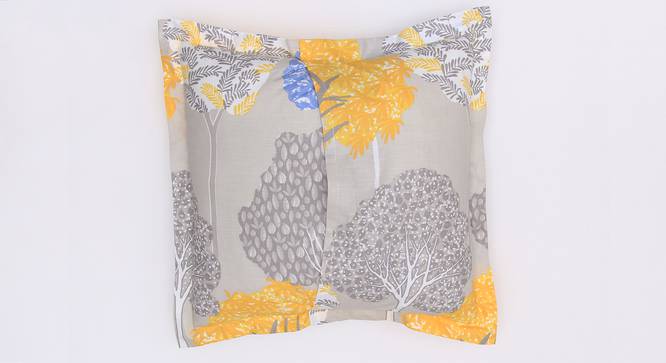 Saptaparni Cushion Cover (Yellow, 41 x 41 cm  (16" X 16") Cushion Size) by Urban Ladder - Front View Design 1 - 331628