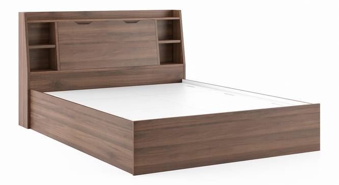 Scott Storage Bed (Queen Bed Size, Box Storage Type, Classic Walnut Finish) by Urban Ladder - Front View Design 1 - 332248