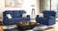 Griffin Recliner (Three Seater, Lapis Blue Fabric) by Urban Ladder - Full View - 332302