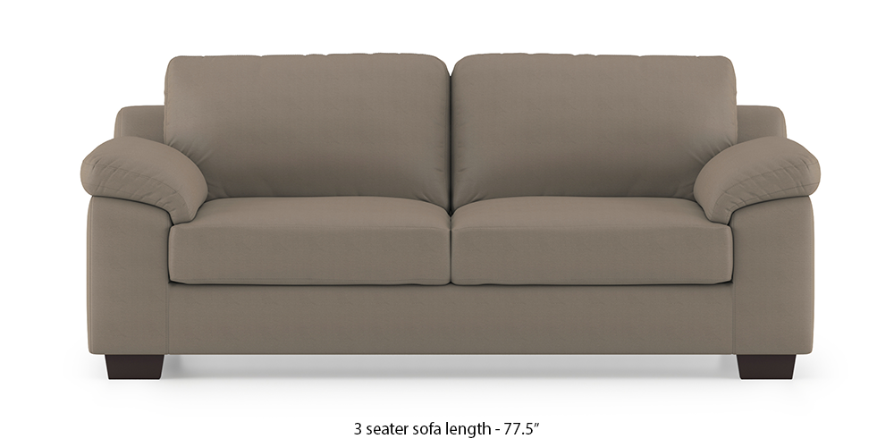 Esquel Leatherette Sofa (Cappuccino) (1-seater Custom Set - Sofas, None Standard Set - Sofas, Cappuccino, Leatherette Sofa Material, Regular Sofa Size, Regular Sofa Type) by Urban Ladder - - 332631