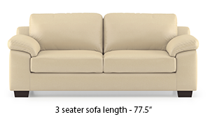 Esquel Leatherette Sofa (Cream)