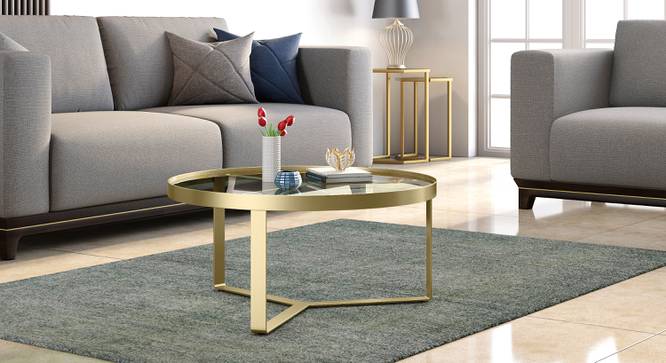 Voltaire Coffee Table (Antique Brass Finish) by Urban Ladder - Design 1 Half View - 332806