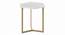 Hexa Marble Side Table (Brass Finish) by Urban Ladder - Front View Design 1 - 333336