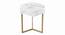 Hexa Marble Side Table (Brass Finish) by Urban Ladder - Design 1 Side View - 333337