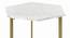 Hexa Marble Side Table (Brass Finish) by Urban Ladder - Design 1 Top Image - 333339
