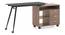 Niccol Glass Top Adjustable Study Table (Classic Walnut Finish) by Urban Ladder - Cross View Design 1 - 333725
