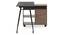 Niccol Glass Top Adjustable Study Table (Classic Walnut Finish) by Urban Ladder - Design 1 Side View - 333726