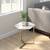 Hexa marble side table finish brass lp