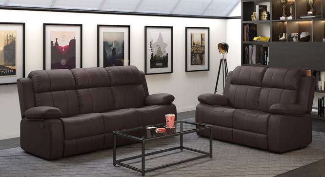Griffin Recliner (Two Seater, Dark Chocolate Leatherette) by Urban Ladder - Full View Design 1 - 333794