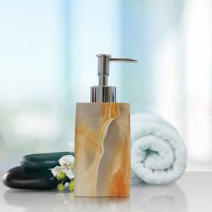 Soap Dispenser Design Yellow Resin Bathrrom Accessory Set - Set of