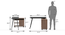 Niccol Glass Top Adjustable Study Table (Classic Walnut Finish) by Urban Ladder - Dimension Image 1 - 333889