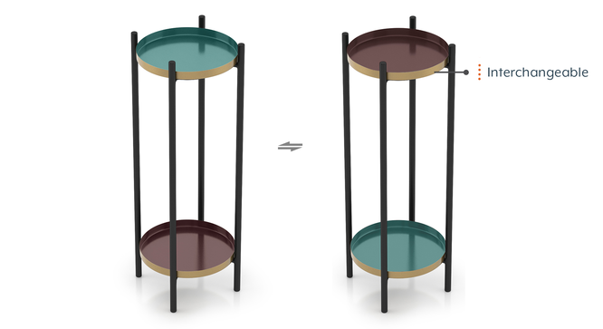 Amarine Side Table (Multi Color) by Urban Ladder - Design 1 Details - 334794